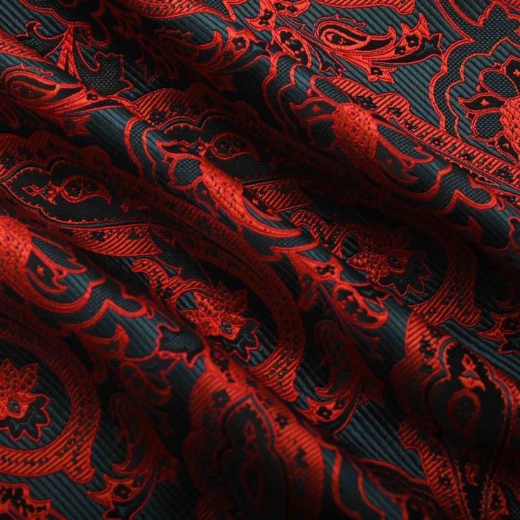 Elegant Paisley Jacquard Suit Fabric – F142 Black Satin Lapel Formal Blazer best