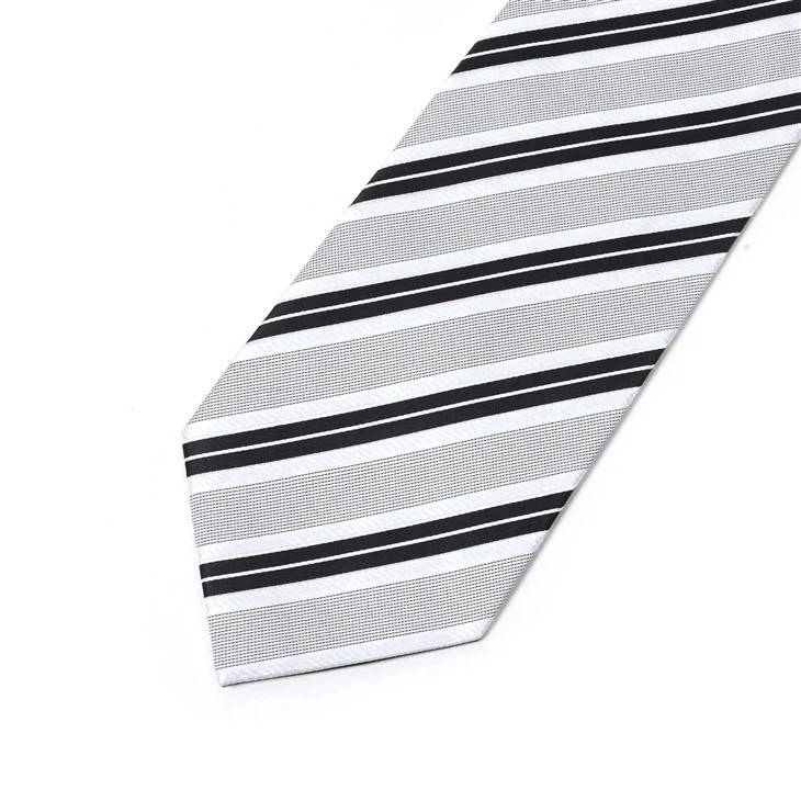 Light Grey Striped Tie