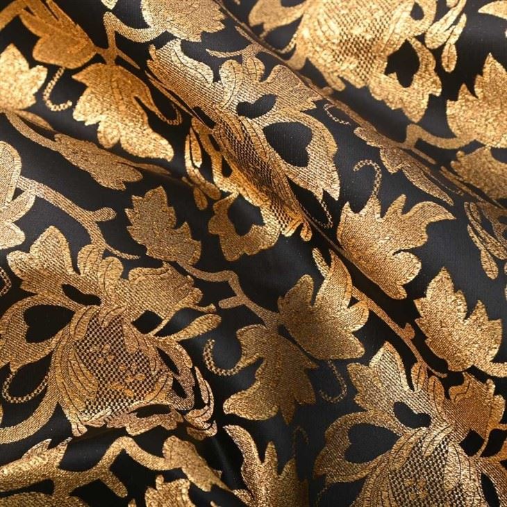 Luxury Gold Embroidered Jacquard Suit Fabric – F141-2 Wedding Blazer high quality