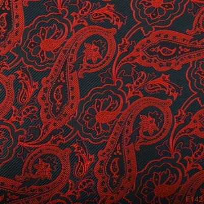 Glæsilegur Paisley Jacquard jakkafataefni – F142 Svartur Satin Lapel Formal Blazer