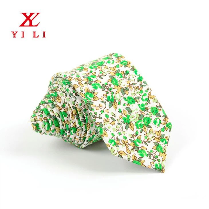 540 Green Cotton Printed Ties
